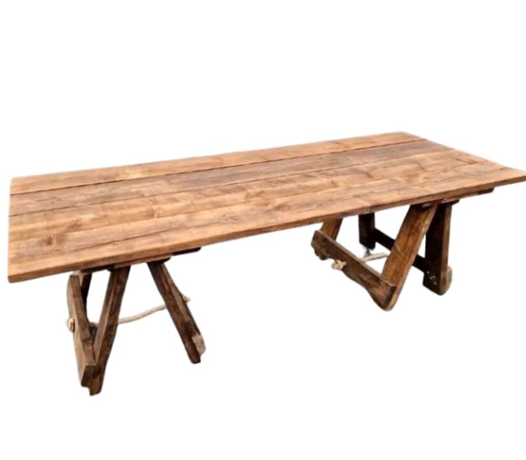 Wooden Rustic Trestle Table Hire X Be Event Hire