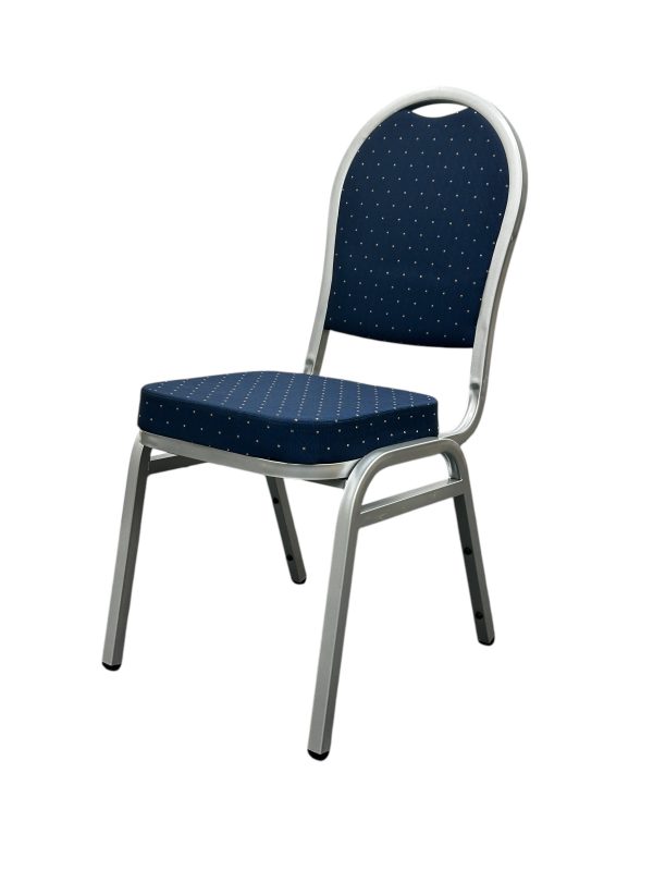 Blue and Silver Banquet Chair