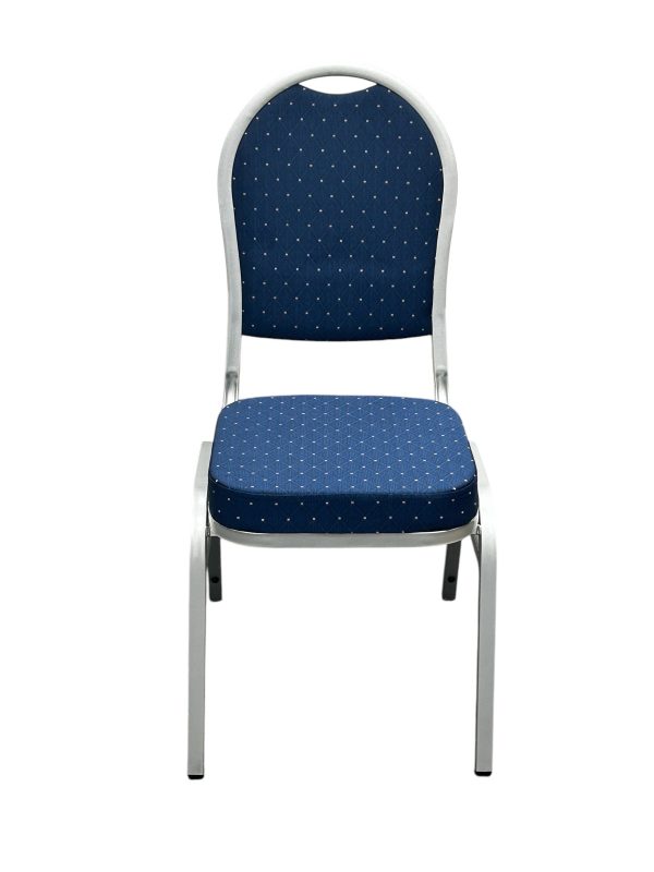 Blue and Silver Banquet Chair