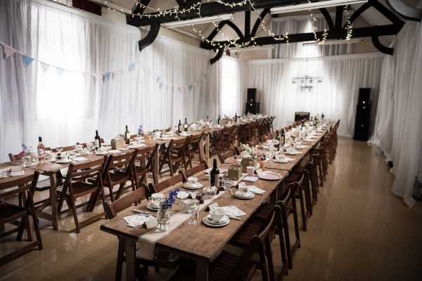 wooden rustic trestle table hire - 6’x 2’6” trestle table