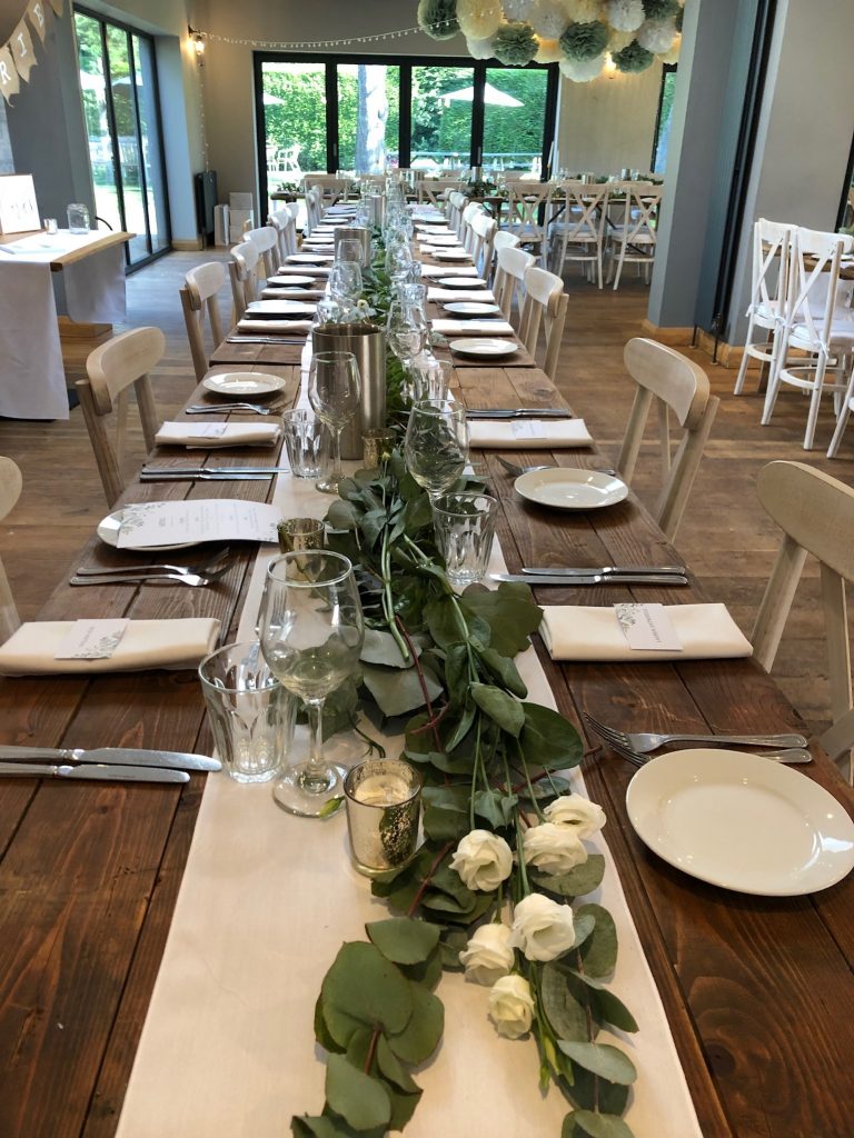 Wooden Rustic Trestle Table Hire - 6’x 2’6” Trestle Table - BE Event Hire